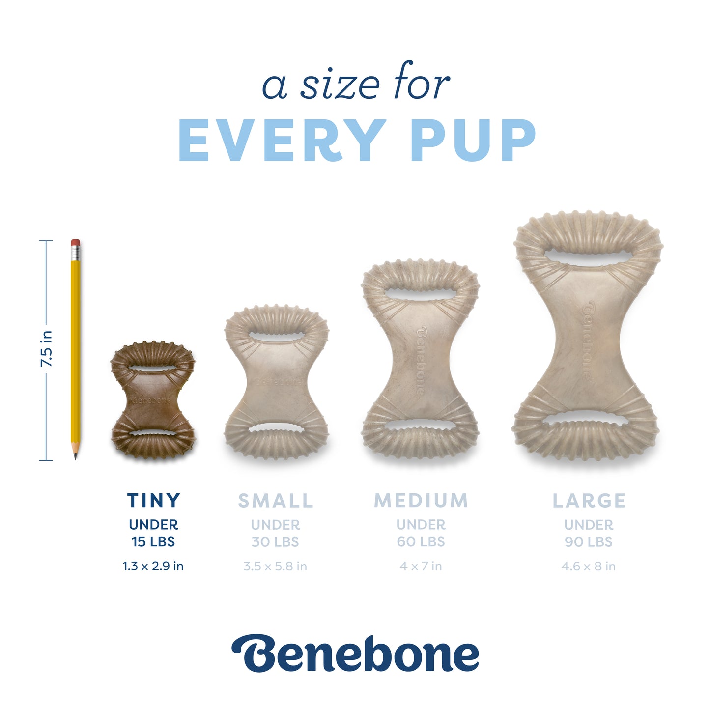 A Size for Every Pup: Tiny Dental Chew (for dogs under 15 lbs)