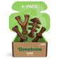 Image of box with 4 Benebones. Text reads: 4-Pack. Benebone made and sourced in USA. Small under 30 lbs