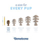 A size for every pup. Size guide, tiny fishbone, under 15 lbs.