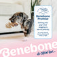The Benebone promise. Getting your pup's tail wagging is our #1 priority. No wags? Reach out to us and we'll make it right. Catahoula Leopard puppy carrying a Benebone fishbone. Benebone it's chew love.