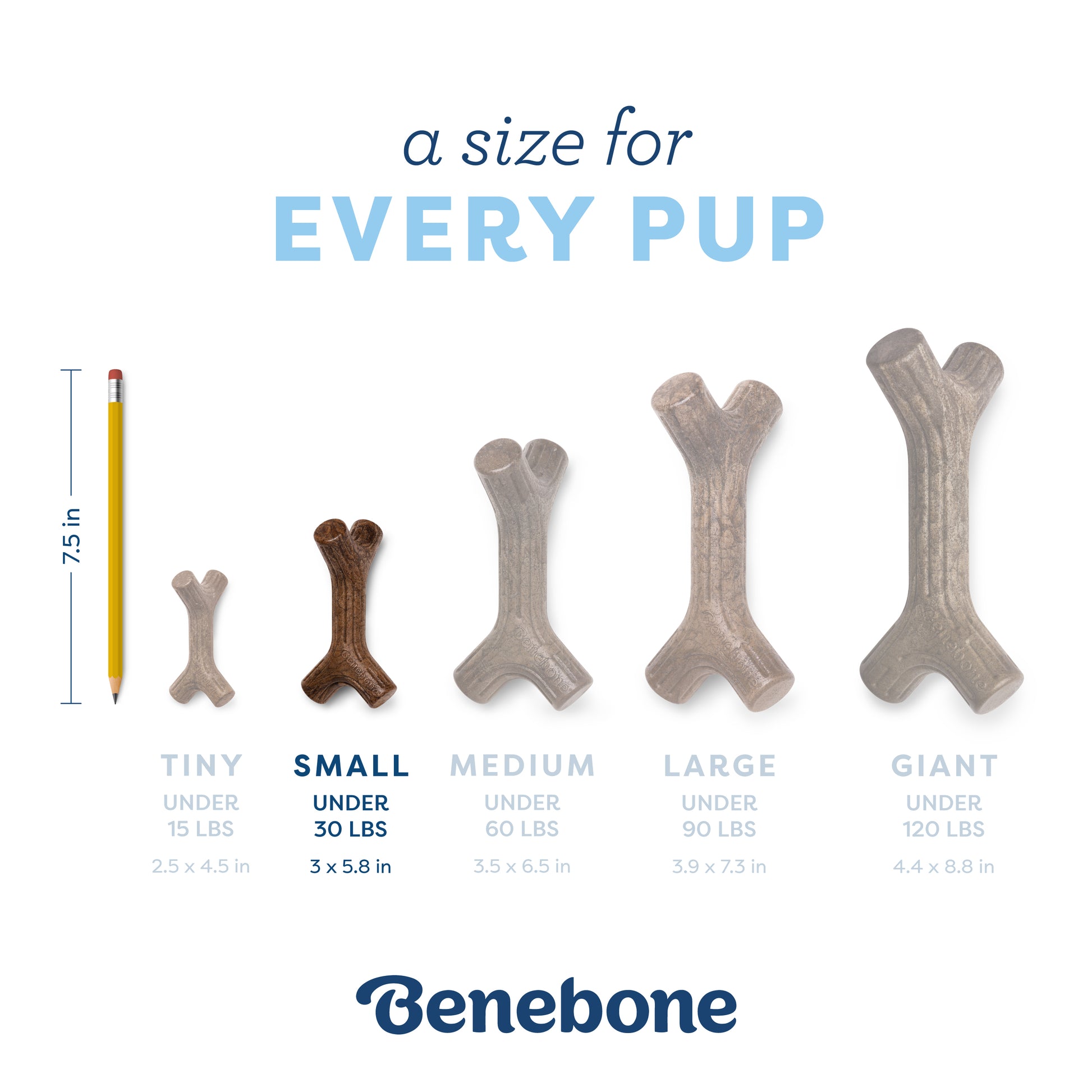 A size for every pup. Size guide: small mapletsick, under 30lbs.