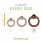 A size for every dog. Size guide: large ring, under 90 lbs.
