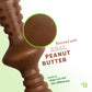 Flavored with real peanut butter. Trust us, dogs can tell the difference. Up close photo of Benebone peanut butter zaggler.