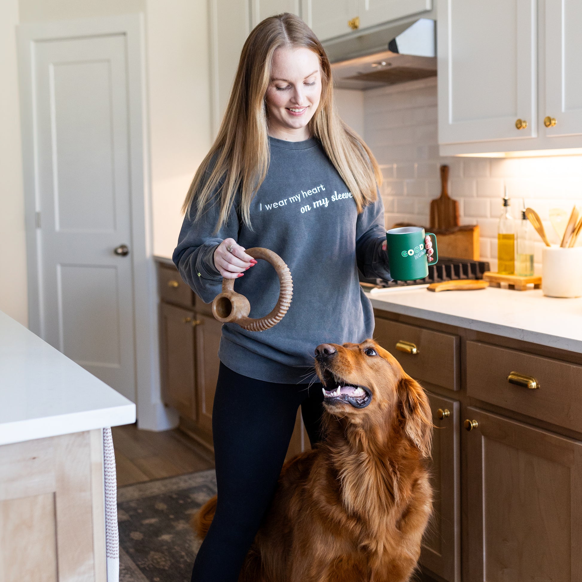 Women with Dog and Ring Benebone