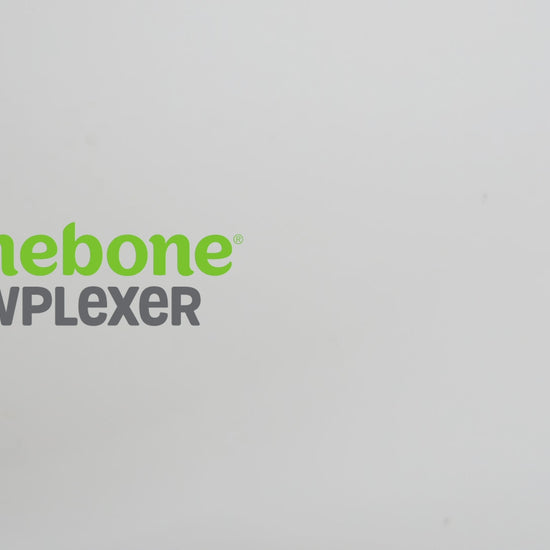 Benebone pawplexer video with music no talking. Video shows dogs interacting with Benebones. Video contains text that reads: Irresistible real flavors, bacon. Take your dog’s treat. Put into middle of Pawplexer. Stay playful Benebone logo.